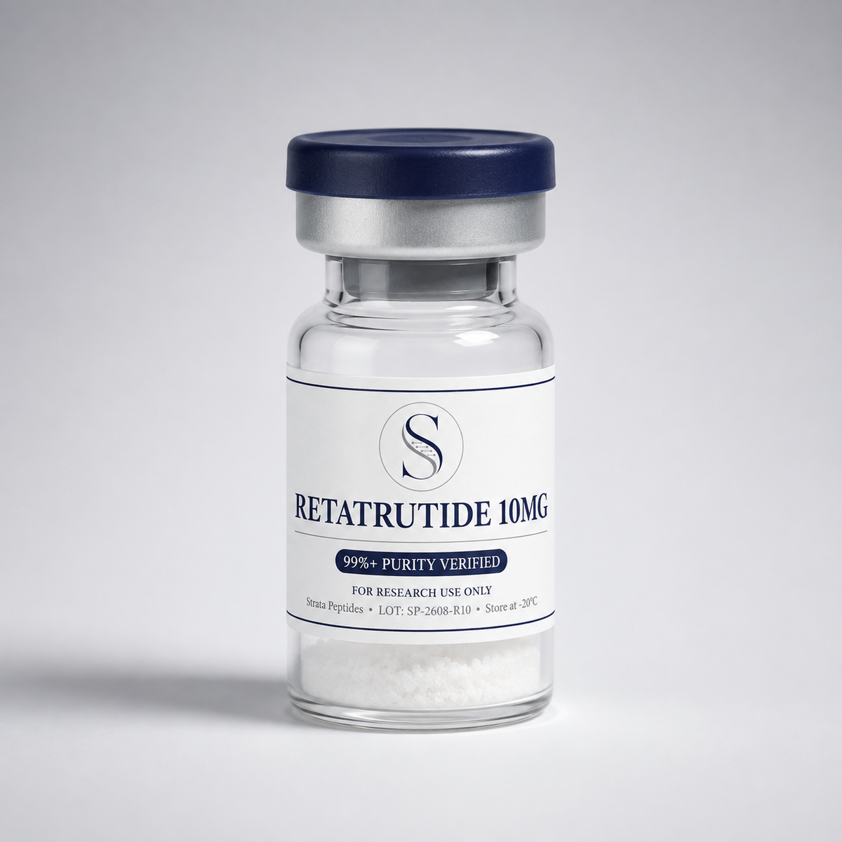 Retatrutide 10mg research vial by Strata Peptides