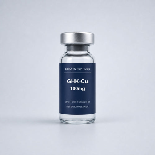 GHK-Cu 100mg research vial by Strata Peptides