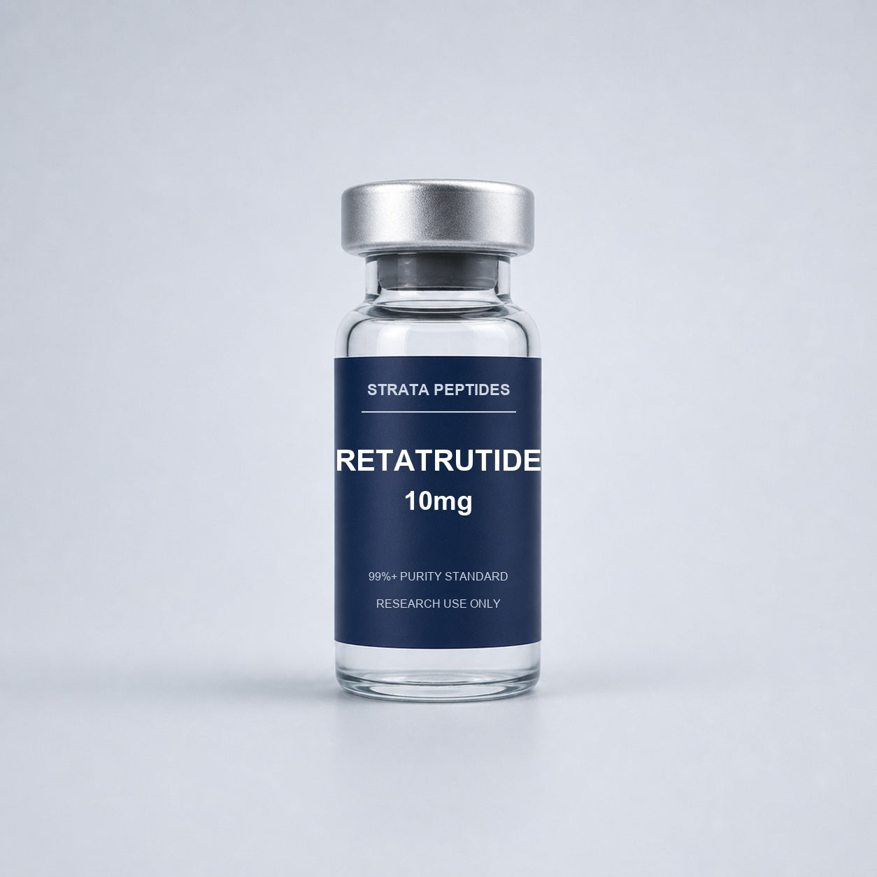 Retatrutide 10mg (R10) research vial by Strata Peptides