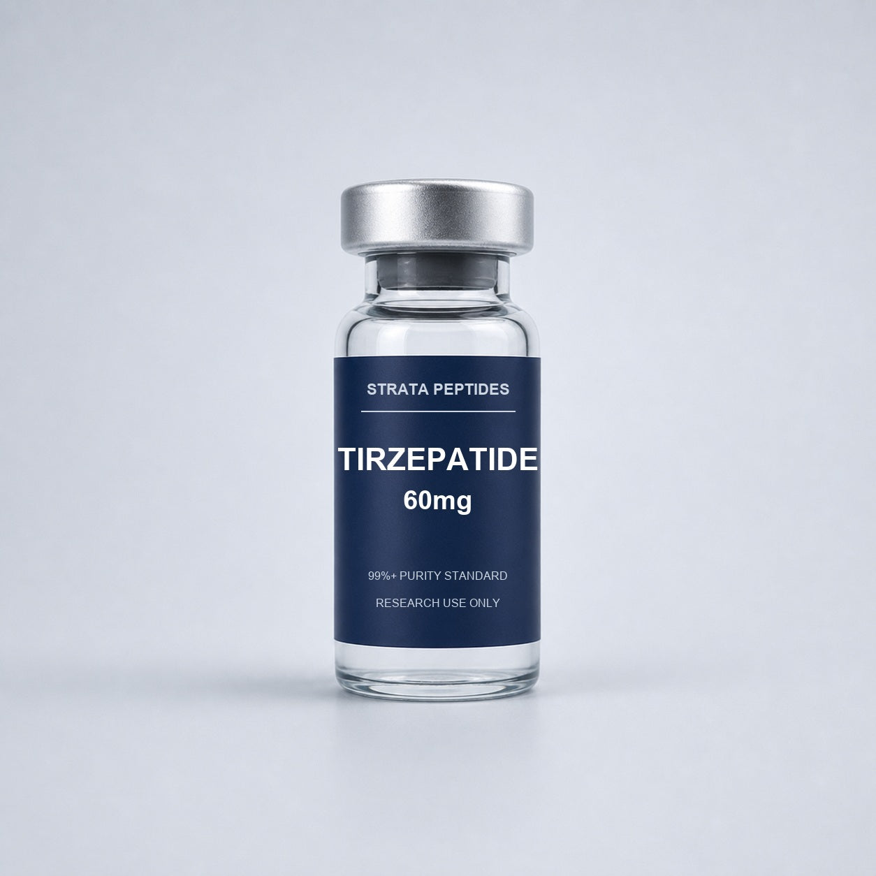Tirzepatide 60mg (T60) research vial by Strata Peptides